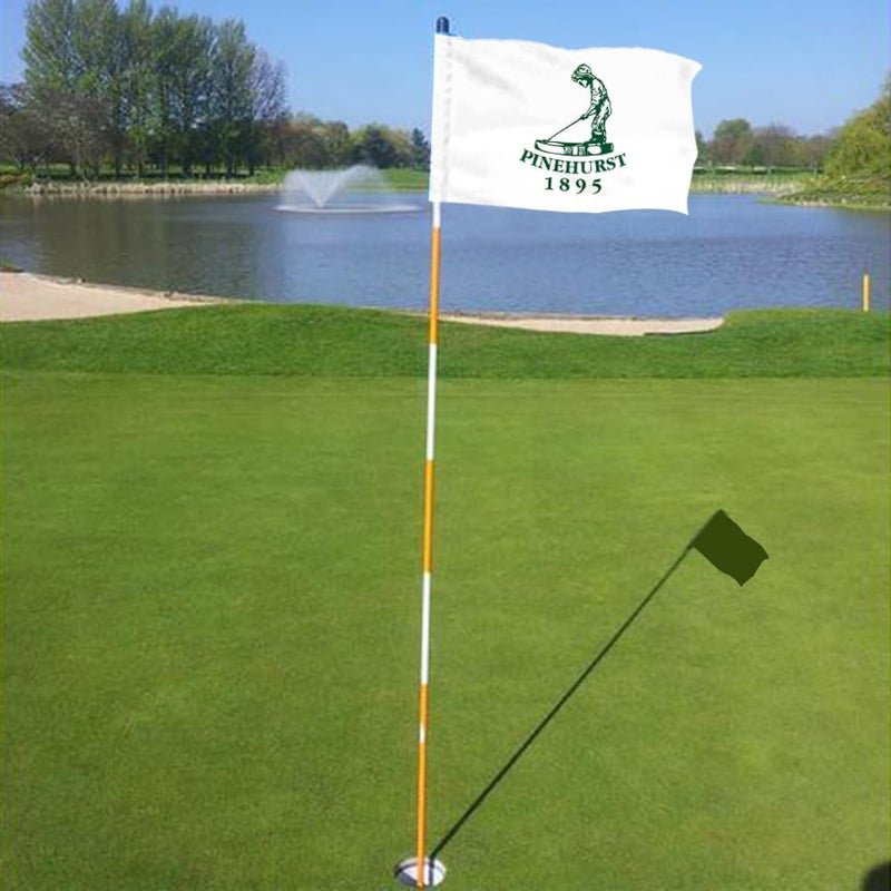 2BUT Pinehurst Golf Club Golf Pin PGA Flag Practic Putting Green Golf Flag For Backyard Garden Double-Sewn 600D Nylon Miniature Pin Flag Regulation Tube Flag(A 20"X13") - Image 4
